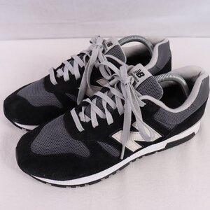 565 ニューバランス 26.5cm/new balance 黒 ブラック グレー 白 中古 古着 スニーカー メンズ yy4694