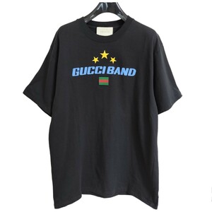 Gucci グッチ Tシャツ 半袖 黒 Mサイズ プリント×刺繍×ワッペン