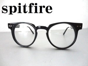 Spitfire:スピットファイア/Teddyboy Round Sunglasses/モスコットタイプ サングラス/伊達メガネ/クリアレンズ/ブラックフレーム