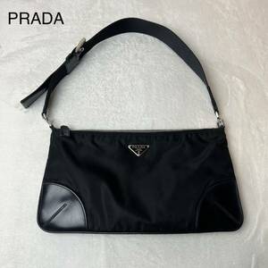 PRADA プラダ ナイロン ショルダーバッグ アクセサリーポーチ レザー