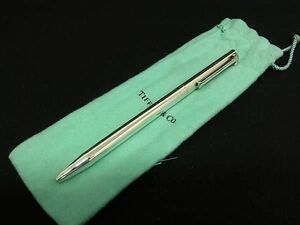 1円 TIFFANY＆Co ティファニー Tクリップ SV925 ツイスト式 ボールペン 筆記用具 文房具 ステーショナリー シルバー系 FC6753