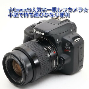 中古 美品 Canon EOS X7 レンズセット 一眼レフ カメラ キャノン 初心者 人気 おすすめ 新品SDカード8GB付