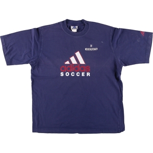 古着 90年代 アディダス adidas ロゴプリントTシャツ メンズL相当 ヴィンテージ /eaa471844