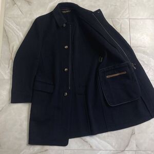 美品　LoroPiana ロロピアーナ　カシミヤ100 ダークネイビー　ダブルフェイス　コート　XS M-L相当 BABY CASHMERE