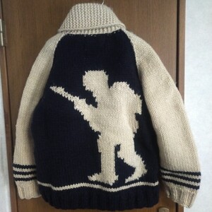 APE×POST×CANADIANSWEATER コラボ　レア初期トリプルネーム　 カウチンセーター　 カウチン　 ニット