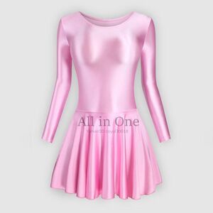 82-71-69 超艶々 光沢シルキー レオタード コスチューム【BONBON PINK,サイズM】体操服 バレエ コスプレ セクシー レースクイーン.1