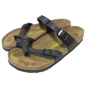 ビルケンシュトック BIRKENSTOCK マヤリ サンダル トング ダブルストラップ シューズ ユニセックス 40 26cm 黒 茶 X メンズ レディース