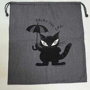 わちふぃーるど ダヤン 福袋の袋のみ Wachifield DAYAN 猫 50×45cm 巾着袋 グレー グレイ