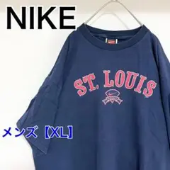 YX38【US輸入】NIKE　Tシャツ【メンズXL】半袖　ネイビー　カージナルス