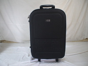 1452　Rudolph Valentino 黒色　鍵付　スーツケース　キャリケース　旅行用　ビジネストラベルバック