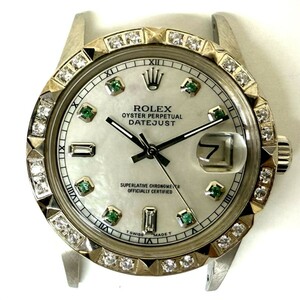 X806-D1-1026◎ ROLEX ロレックス DATEJUST デイトジャスト ref.1601 シェル文字盤 アフターダイヤ メンズ 腕時計 自動巻き 稼働