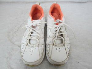 NIKE WMNS T-LITE XI SL（ナイキ ウィメンズ T-ライト）（610234 113）　白/オレンジ/銀　合革レザー　wm23.5㎝ US6.5　 2015年製　ok2311E