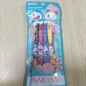 SARASA　サラサ　ドラえもん　4色セット　　サラサクリップ　ドラミちゃん　ボールペン　赤　青　黄　黒