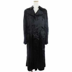 ローブドシャンブル robe de chambre コムデギャルソン ロング コート ダブル 光沢 RE-C005 AD2001 黒 ブラック M レディース