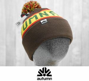 【新品:送料無料】24 AUTUMN BURNOUT POM BEANIE - BROWN オータム ニット帽 スノーボード 帽子