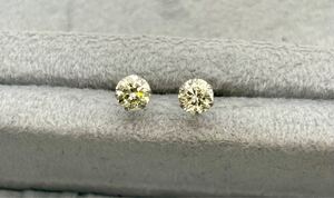 計1ct!! pt900 プラチナ 天然ダイヤモンド ピアス 片耳 大粒0.5ct 両耳2個セット アクセサリー 