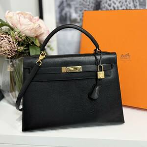 32704 HERMES エルメス ケリー32 アルデンヌ ゴールド