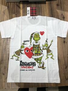 COMME des GARCONS PLAY グリンチ　白Tシャツ　レディースSサイズ　OT-T13