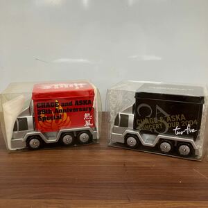 CHAGE&ASKA チャゲアス ツアートラック ミニカー グッズセット 25th A nniversary ファン 車 ツアートラック缶 まとめて 2点