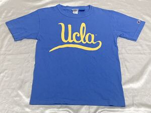 【送料無料 値下げ交渉歓迎】チャンピオン UCLAカリフォルニア大学ロサンゼルス校半袖Tシャツ USA Sサイズ アメリカ製青黄色古着野球バスケ