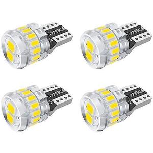 ★4★ ホワイト T10 LED 爆光 4個 キャンセラー内蔵 車検対応 3030+3014LEDチップ18連 DC12V車用 ホワイト