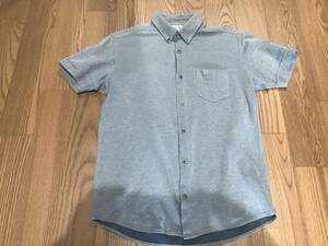 【中古・美品】ラコステ(LACOSTE) ブルー サイズ4 ボタンダウン 鹿の子シャツ ビジネス ビームス購入