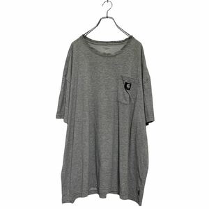 carhartt 半袖 ロゴTシャツ 2XL ライトグレー カーハート ビッグサイズ クルーネック 胸ポケット 古着卸 アメリカ仕入 a604-6976