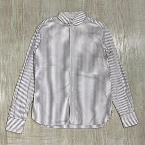 Maison Kitsune B.D L/S Multicolor Stripe Shirt メゾン キツネ アルビニ社 ボタンダウン マルチカラー ストライプ 長袖 シャツ SIZE 38