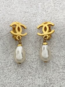 CHANEL◆イヤリング/-/パール/GLD/レディース