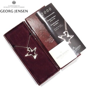 ★Georg Jensen ジョージジェンセン ヘニング・コッペル 鳥 バード イヤーアーティスト ペンダント ネックレス 925S 2000 HK シルバー★