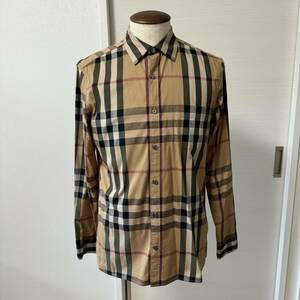 【美品】サイズM バーバリー BURBERRY ハウスチェック ポケット 長袖　シャツ　4557598 ベージュ