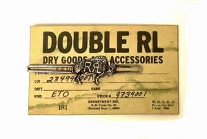 1円スタート RRL DOUBLE RL バイソン ネクタイピン シルバー色 マネークリップ等にも