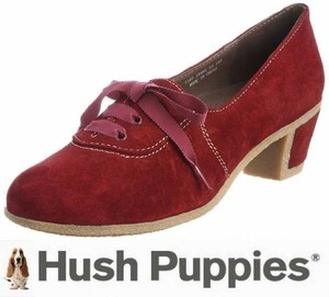 訳有/73%OFF/新品/ハッシュパピー/Hush Puppies/パンプス/大塚製靴製品/撥水加工/スエード調/赤系/レッド/23.5㎝EE/L-6901RUS23.5