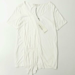 ★ 新品タグ付き AV HASH BY ANNE VALERIE HASH アンヴァレリーアッシュ プリーツ カットソー ホワイト XS 【定価￥38,940-】