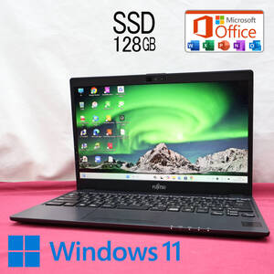 ★超美品 SSD128GB★FMV LIFEBOOK C07009 Webカメラ Bluetooth 高解像度 Celeron 3865U Win11 MS Office 中古品 ノートPC★P81365