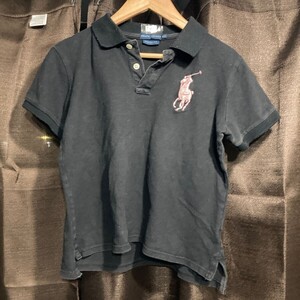 y442 ラルフローレン M ポロシャツ POLO Ralph Lauren ビッグポニー ピンク かわいい おしゃれ Y2K CBOY グランジ