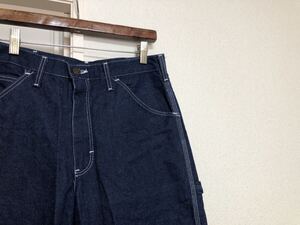 70s80sヴィンテージMADE IN USAアメリカ製ディッキーズDickiesデニムペインターパンツ表記33-30実測W80cmL75cm talon42ジッパー