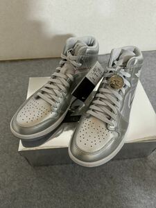 新品未使用 28.0cm US 10 NIKE AIR JORDAN 1 HIGH GOLF Gift Giving FD6815-001 ナイキ エアジョーダン1 ハイ ゴルフ ギフト シルバー 