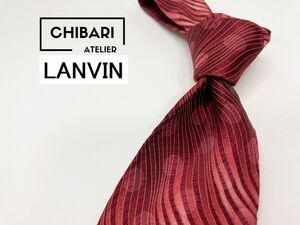 【超美品】LANVIN　ランバン　ドット柄 ネクタイ 3本以上 送料無料 メンズ ワインレッド　0101042