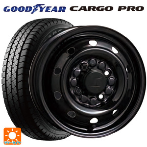 サマータイヤホイール4本セット 145/80R12 80/78N グッドイヤー カーゴプロ # トピー M74 BK # 12-3.5J 　