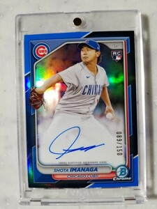 【150枚限定】2024 Topps Bowman Chrome Blue Refractor Autograph Shota Imanaga 今永昇太 サイン ルーキー 89/150