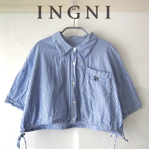 美品　INGNI／イング★　ストライプ　ショートシャツ