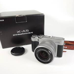 1スタ FUJIFILM X-A5 ミラーレス デジタルカメラ 15-45mm f3.5-5.6 レンズキット シルバー 富士フィルム 現状品 1円