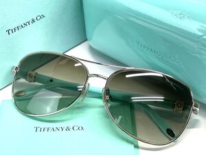 【J306】美品 正規品 Tiffany & Co. ティファニー サングラス アイウェア 元箱付き ティファニーブルー TF3036-B 6071/3M 58□14 135（b