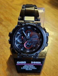 カシオCASIO GショックMT-G B1000B-1AJF 社外メタルベルト付き　電波ソーラーBluetooth