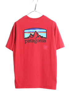 パタゴニア 両面 プリント 半袖 Tシャツ メンズ M / Patagonia アウトドア イラスト グラフィック バックプリント カットソー ワンポイント