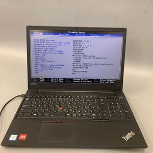 JK5709 Lenovo Thinkpad E590/Core i7-8565U 1.80Ghz /メモリー：16GB/SSD:512とHDD500GB/BIOS確認だけ