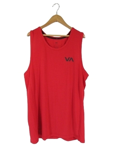 ルーカ RVCA タンクトップ クールネック プリント ロゴ AJ041-350 サイズS レッド QQQ メンズ