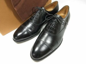 HH 超希少 超美品 【ボノーラ BONORA】 ジョンロブ製 フィリップ ドレスシューズ 紳士靴 (メンズ) size8.5E8695 ブラック ◎18HT1655◎