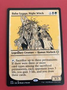 [AG-MTG] (414)■ショーケース■《夜の魔女、バーバ・リサーガ/Baba Lysaga, Night Witch》[CLB-BF] 金R 英語版